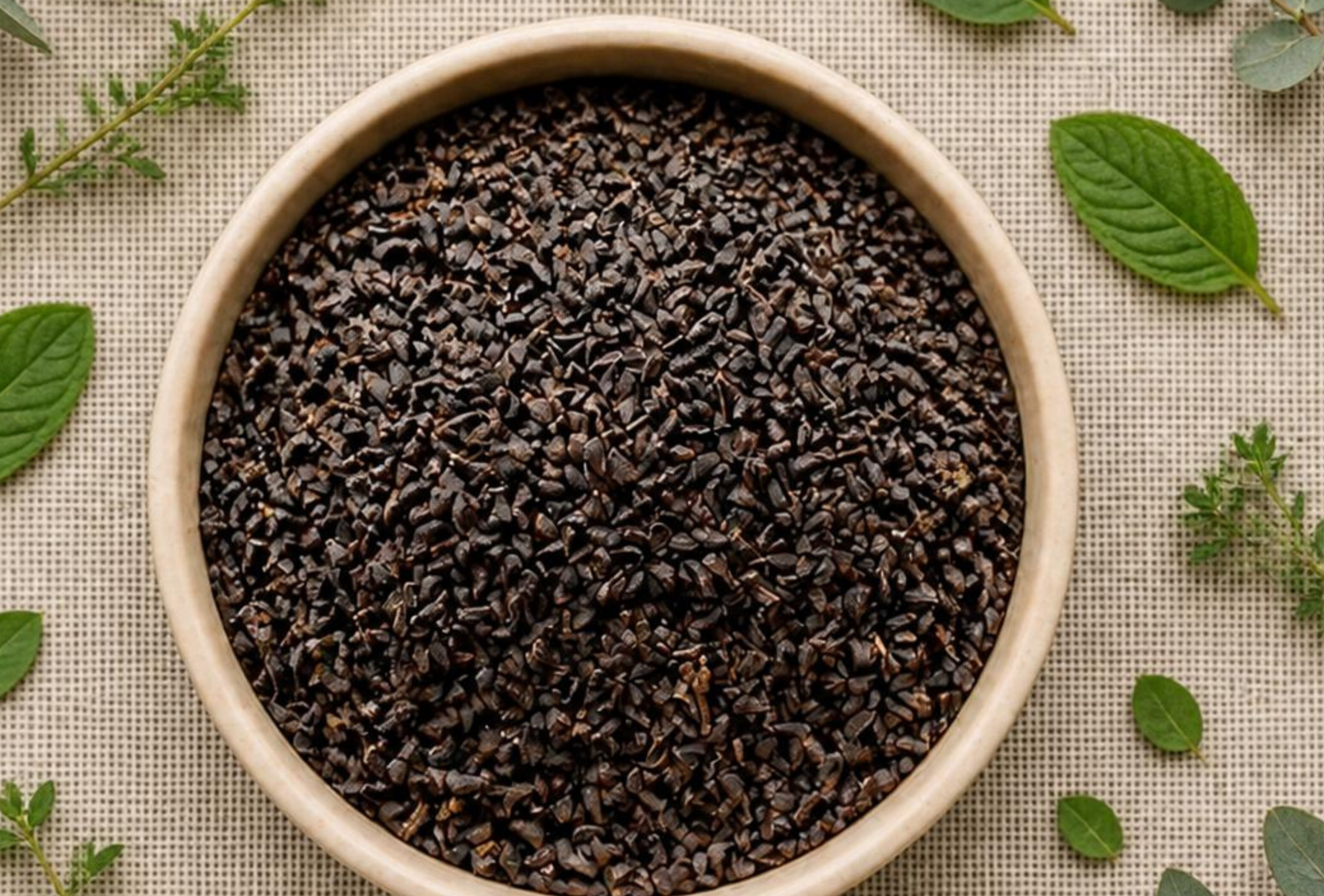 Bowl of isbund (Peganum harmala) seeds